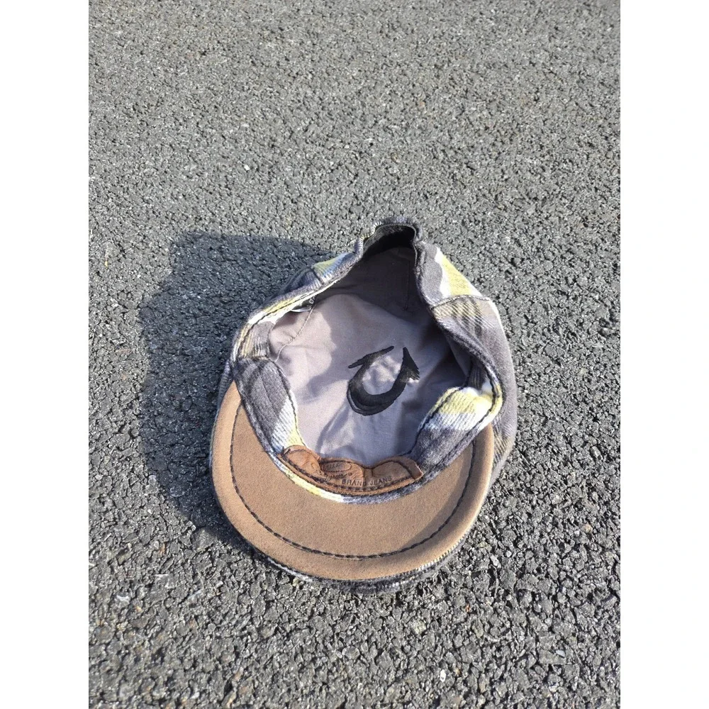 Vintage True Religion Y2K Newsboy‎ Cap Hat One Size Unisex Plaid